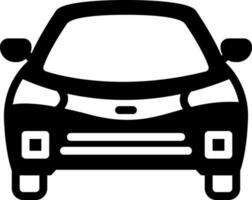 sólido icono para coche vector