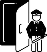 solid icon for doorman vector