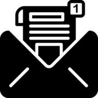 solid icon for inbox message vector