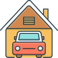 color icon for garage vector