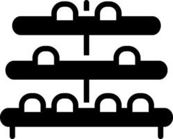 solid icon for shoe rack vector