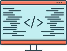 color icon for coding vector