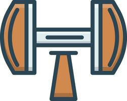 color icon for dumb bells vector