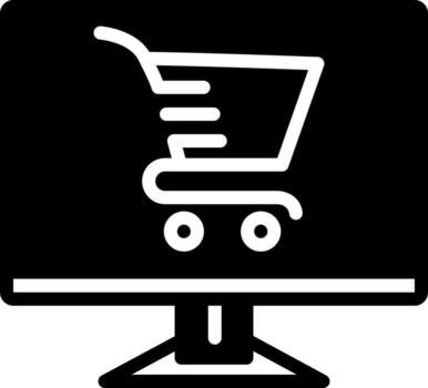 sólido icono para mi comercio vector