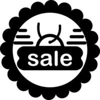 solid icon for sale badge vector