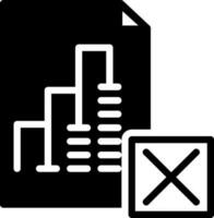 solid icon for report delete vector