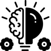 solid icon for idea vector