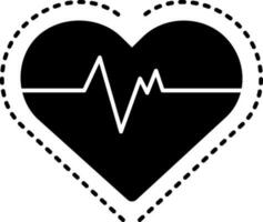 solid icon for heart rate vector