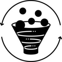 solid icon for conversion marketing vector