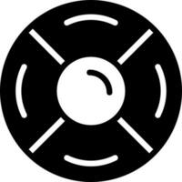 solid icon for rescue disk vector