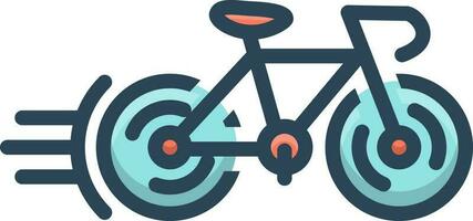 color icon for cycle race vector