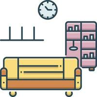 color icon for home furniture vector