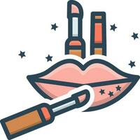 color icon for lip gloss vector