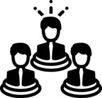 solid icon for leader vector