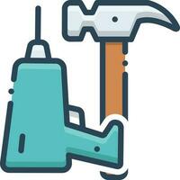 color icon for carpentry service vector