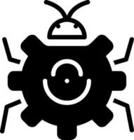 solid icon for bug fixing vector