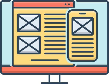 color icon for user interface design vector