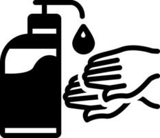 solid icon for hand cream vector