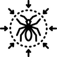 solid icon for pest control vector