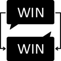solid icon for win win negotiation vector