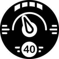 solid icon for digital gauge vector