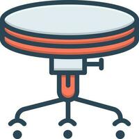 color icon for stool vector