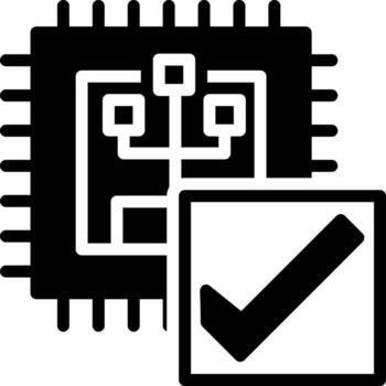 solid icon for verify vector