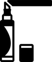 solid icon for highlighter vector