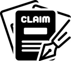 solid icon for claims vector