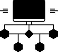 solid icon for flow diagram vector
