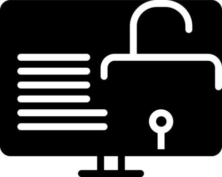 solid icon for personal data protection vector