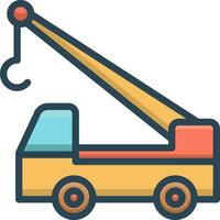 color icon for crane truck vector