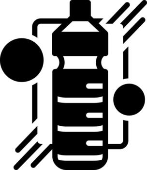 solid icon for water bottle vector