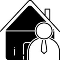 solid icon for real estate agent vector