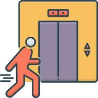 color icon for elevator vector