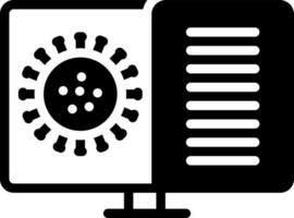 solid icon for virus report vector