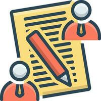 color icon for client brief vector