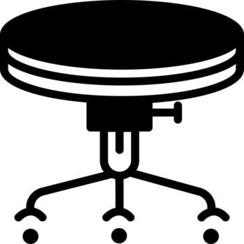 solid icon for stool vector