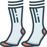 color icon for socks vector