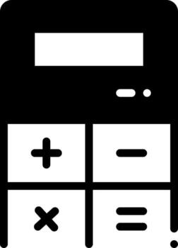 solid icon for calculator vector