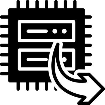 solid icon for export vector