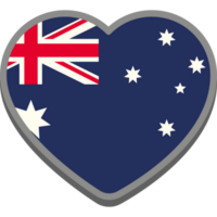 bandera australiana en el corazón png