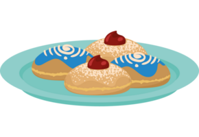 hanukkah donuts in dish png