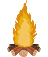 wooden campfire flame png