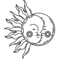 esoteric sun and moon png