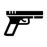 pistola vector glifo icono diseño