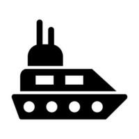 Yacht Vector Glyph Icon Design