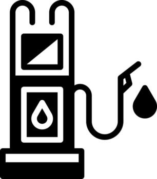 solid icon for fuel vector
