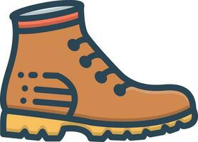 color icon for boots vector