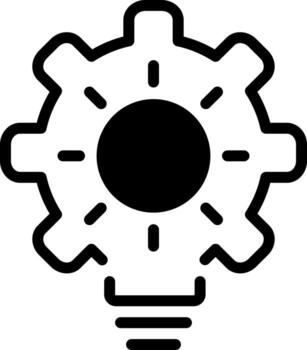 sólido icono para proactivo vector